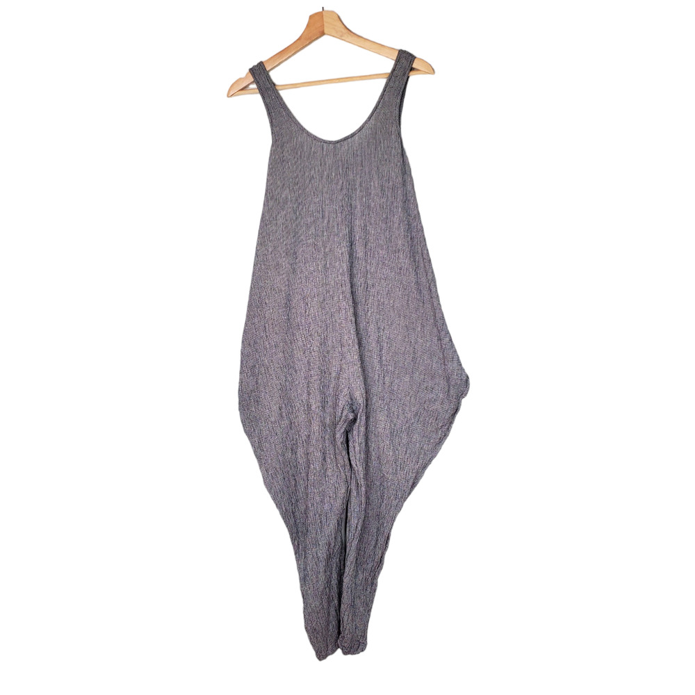Hatch Maternity The Wraparound Jumpsuit Romper Houndstooth Cotton Grey O/S